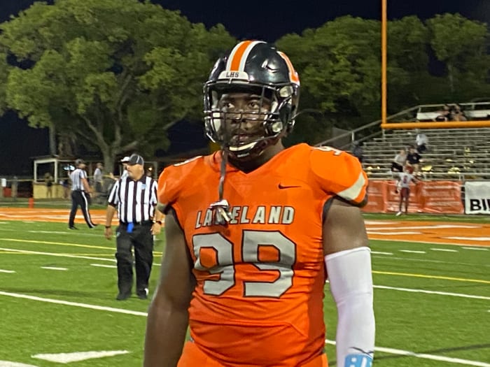 Gabe Dindy, Defensive Line, Lakeland (Fla.) High School - versus Clearwater